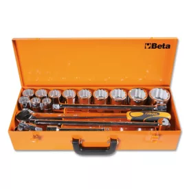   928B/C12 12 tizenkétlapú Dugókulcs és 4 tartozék, fémdobozban