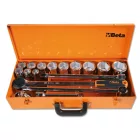 928AS/C12 12 hatlapú Dugókulcs és 5 tartozék, fémdobozban