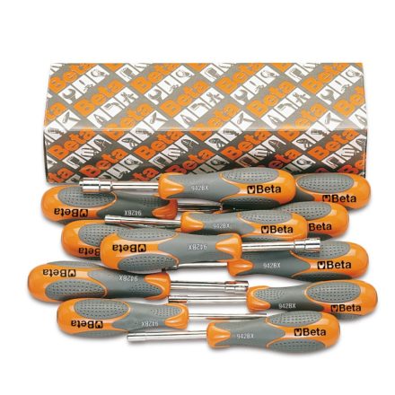 942Bx/S12 12 részes dugókulcs-csavarhúzó szerszám készlet bi-materiál nyéllel 