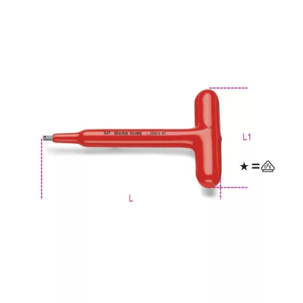 951MQ/3 T-SZÁRÚ IMBUSZKULCS, SZIGETELT, 3 MM