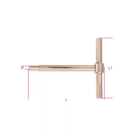 951BA/5 T-SZÁRÚ IMBUSZKULCS, SZIKRAMENTES 5 MM