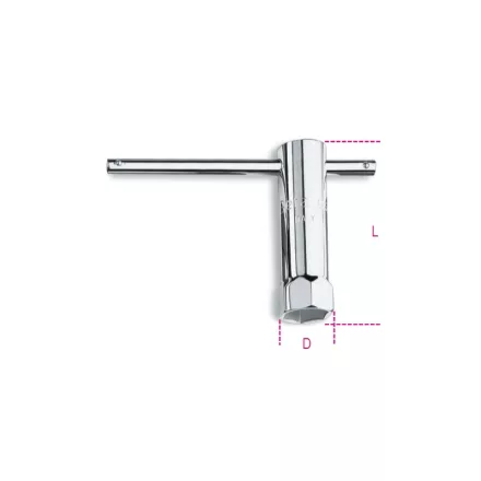 955 16 Gyertyakulcs, krómozott, hatlapú