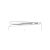 991 130 Hajlított végű csipesz lekerekített fogazott heggyel, rozsdamentes acélból, polírozott