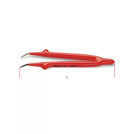 993MQ Hajlított csapos csipesz lekerekített fogazott heggyel