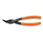 1033 140X09 45°-os hajlított belső Seeger-fogó, barnított, PVC-bevonattal