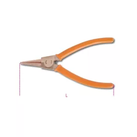   1036BA 200 szikramentes fogó egyenes csőrrel rugalmas biztosító gyűrűkhöz, tengelyekhez PVC bevonatú nyéllel