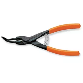   1037 175 45°-os hajlított külső Seeger-fogó, barnított, PVC-bevonattal