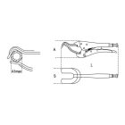 1061/275 Csőhegesztő önzáró fogó, krómozott