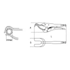 1061/275 Csőhegesztő önzáró fogó, krómozott