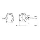 1062 170 C-pofás önzáró fogó, krómozott