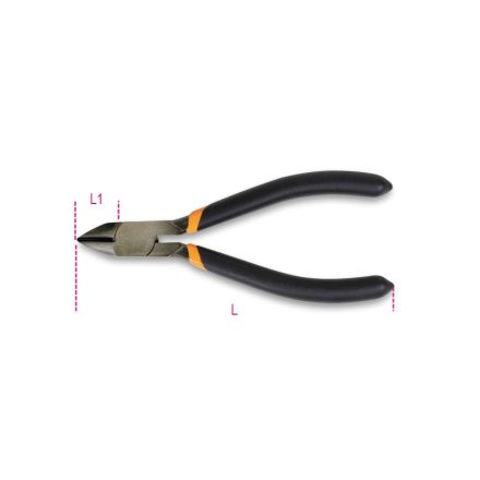 1081 Csípőfogó félkör vágóéllel, 2 rétegű csúszásmentes PVC burkolattal