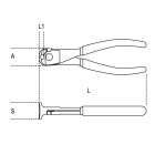 1088BM 160 Erősített homlokcsípőfogó, krómozott, gumibetétes műanyag nyéllel