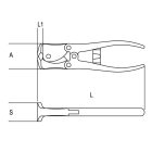 1092V 180 Áttételes erősített homlokcsípőfogó, lakkozott