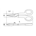 1114 250 Bádogos olló amerikai modell, keskeny, egyenes élekkel 