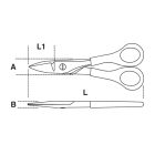 1127 Drótvágó olló egyenes élű, krómozott, PVC-bevonattal