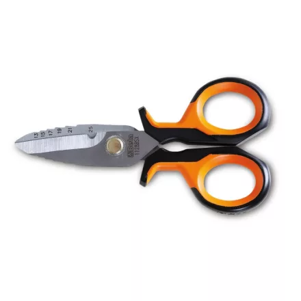 1128BSX Műszerész olló lépcsős maróprofillal, tokban