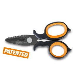   1128BAX Kettős hatású villanyszerelő olló, lépcsős profil, rozsdamentes acél, DLC bevonat