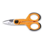 1128FXS Műszerész olló lépcsős maróprofillal, egyenes rozsdamentes acél él, mikrofogazattal, kábelvágó és krimpelő kábelsarukhoz és csövekhez