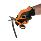 1128FXS Műszerész olló lépcsős maróprofillal, egyenes rozsdamentes acél él, mikrofogazattal, kábelvágó és krimpelő kábelsarukhoz és csövekhez