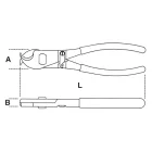 1132 170 Kábelvágó szigetelt réz és alumínium kábelhez PVC-bevonattal