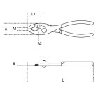 1153 Állítható kombinált fogó, krómozott, PVC bevonattal