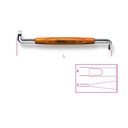 1236B 0,8x4 Sarokcsavarhúzó hasítottfejű csavarokhoz