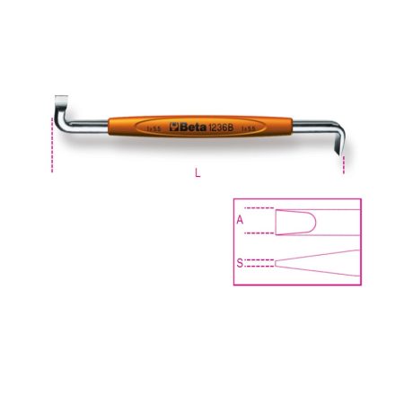 1236B 1,2x8 Sarokcsavarhúzó hasítottfejű csavarokhoz