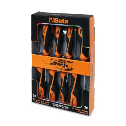 1263MC/D8-8 db színes Csavarhúzókészlet