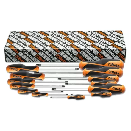 1267Tx/S13 Imbusz-csavarhúzókészlet markolattal Torx®-csavarokhoz, 13 darabos