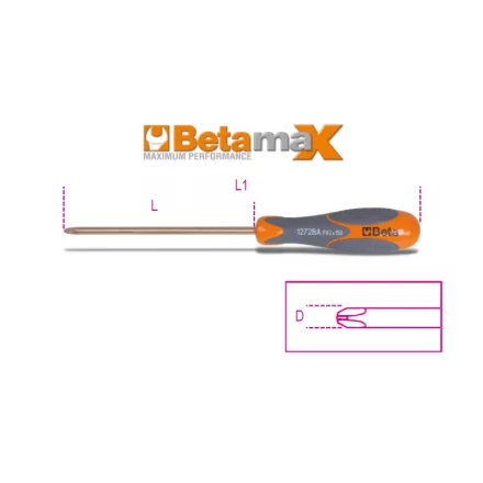 1272BA 1X5X100 Csavarhúzó Phillips®-csavarokhoz, szikramentes