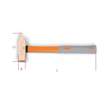 1370BA/PL 500 Szikramentes lakatos kalapács, műanyag nyéllel