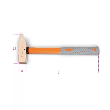 1370BA/PL 1000 Szikramentes lakatos kalapács, műanyag nyéllel