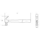 1375A 16 Ácskalapács, műanyag nyéllel