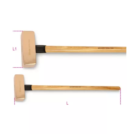 1381BA 5000 szikramentes ráverő kalapács, fanyéllel