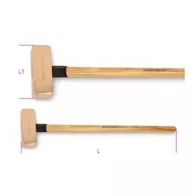 1381BA 8000 szikramentes ráverő kalapács, fanyéllel