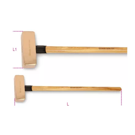 1381BA 8000 szikramentes ráverő kalapács, fanyéllel
