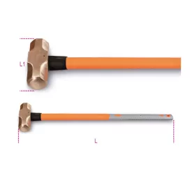   1381BA/PL 5000 Szikramentes hosszú nyelű ráverő kalapács, műanyag nyéllel