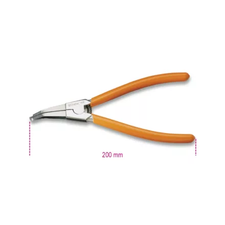 1458 Biztosítógyűrűfogó, krómozott, PVC-bevonatú szárral