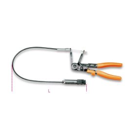   1472AUP Automata tömlőbillincsfogó hosszított, barnított, PVC-bevonatú zárral