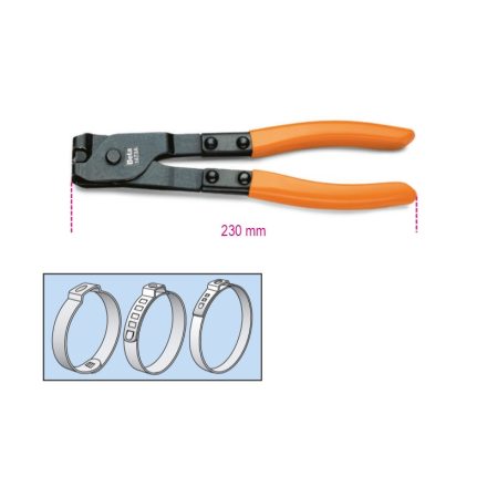 1473A OETIKER® szemesbilincs összehúzó fogó, barnított, PVC-bevonatú szárral