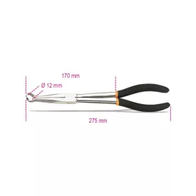 1474DL Hosszú gyertyakiszedő fogó, PVC-bevonattal