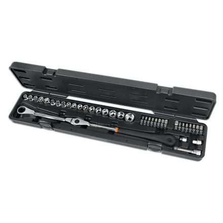 1477/C38 Csuklós racsnis kulcs készlet szíjfeszítőkhöz való rövid dugókulcsokkal