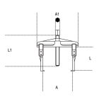 1501/1 Keskeny kétkörmös csapágylehúzó, galvanizált, barnított körömhegyek