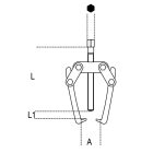1515/1 Állítható kétkörmös csapágylehúzó, galvanizált