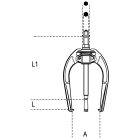 1517/90 Állítható háromkörmös csapágylehúzó 