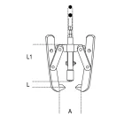 1585/5I Háromkörmös csapágylehúzó hidraulikus rásegítéssel, galvanizált