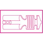 1603B Saruzófogó nem szigetelt kábelsarukhoz, nyitott modell, standard modell, krómozott, műanyag szárral