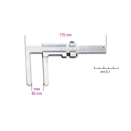 1650FD Tolómérő féktárcsához, rozsdamentes acélból, pontosság 0.1 mm