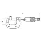 1658/2 Mikrométer kemény műanyag dobozban, pontosság 0.01 mm