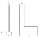 1668A 100 Talpas precíziós derékszög normalizált acélból, köszörült